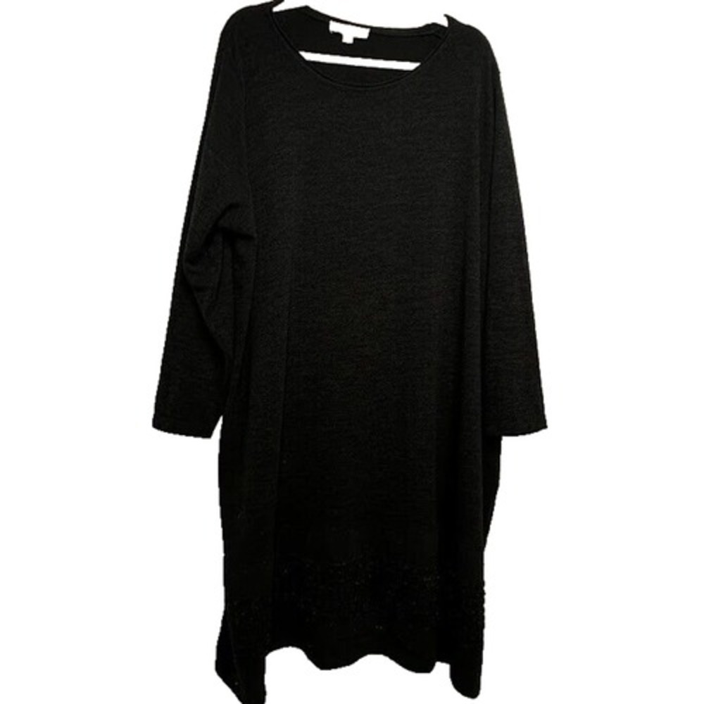 Isolde Roth Womens Shift Dress Size US 22-24 UK 54/56 Midi Black Made In Italy